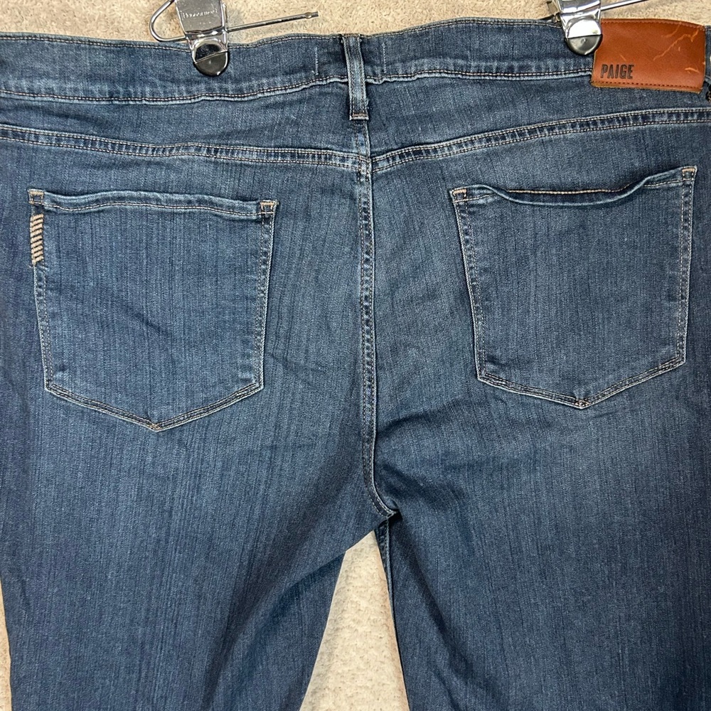 Paige Federal Jeans Mens Size 38 Straight Leg Blue Denim Jeans Dark Wash - Picture 10 of 14